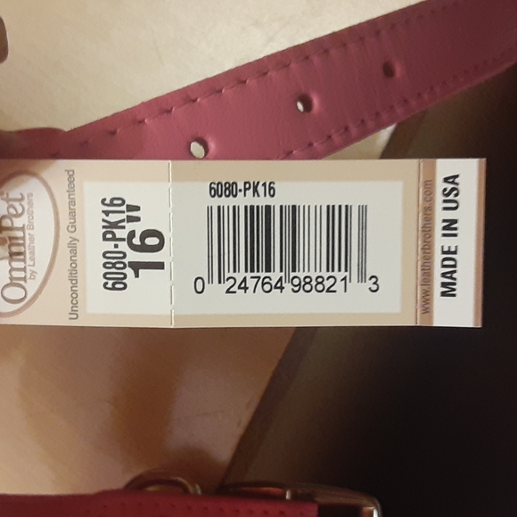 16” Pink Studded Dog Collar - Picture 3 of 3